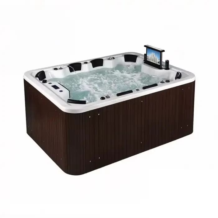 Spa Jacuzzi multifonctionnel sur mesure pour 5 personnes, bain à remous extérieur avec 100 jets, baignoire de massage en acrylique professionnelle