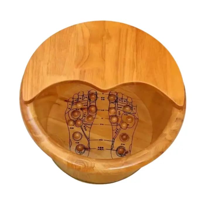 Baril de baignoire de pieds en bois avec couvercle