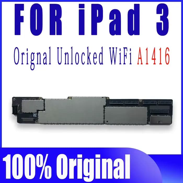 Carte mère originale sans iCloud pour iPad 4, A1458 A1459 A1460 et pour iPad 3, A1416, A1403, A1430, avec puces système IOS