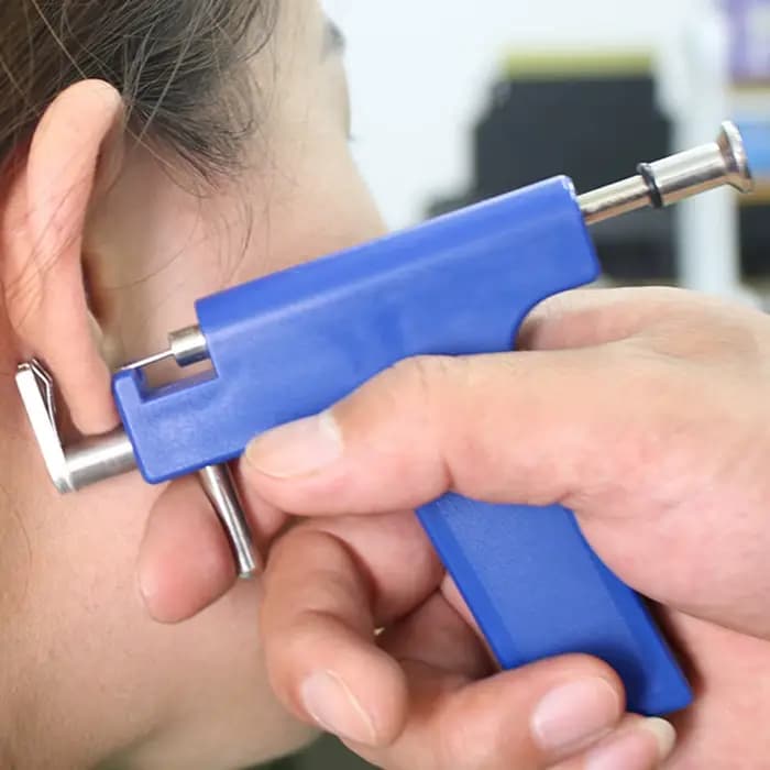 Pistolet de perçage d'oreille professionnel, Kit de perçage d'oreille réutilisable, corps, nez, lèvres, boucle d'oreille, outil de perçage pour boucle d'oreille supérieure de 4mm