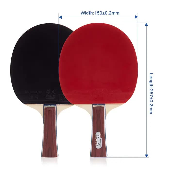 Ensemble de raquettes de tennis de table professionnelles, raquettes en caoutchouc rouge et noir haute performance pour l'entraînement