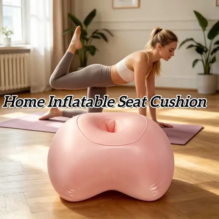 Coussin gonflable de soutien lombaire rose