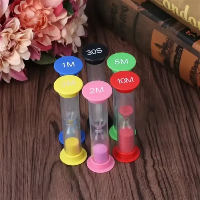 Table de sable 30 secondes/1 Minute/2 Minutes/3 Minutes/5 Minutes/10 Minutes minuterie de sable en plastique minuterie de temps enfants sablier horloge outils