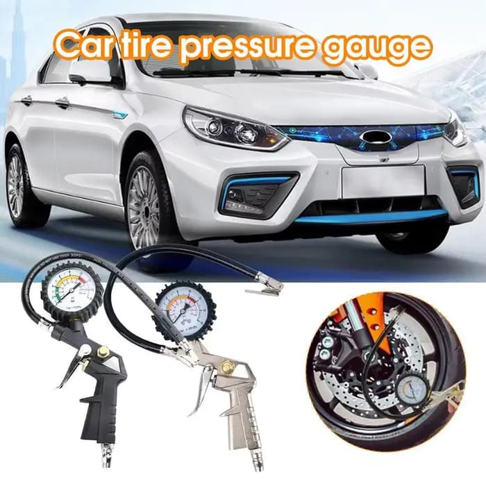 Pistolet gonfleur professionnel pour jauge de pression des pneus 220 PSI 16 bars, outil de compresseur d'air haute précision