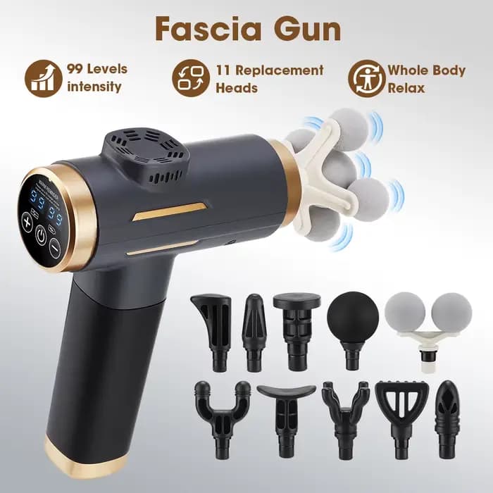 Pistolet de massage à 99 niveaux avec écran LCD