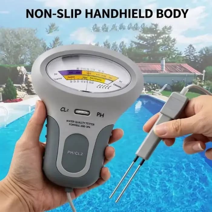Testeur de chlore pour piscine PC-102 CL2, testeur de chlore et analyseur de qualité de l'eau pour piscine et spa avec sonde
