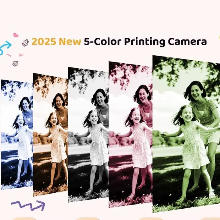 Appareil photo d'impression couleur enfants appareil photo instantané 32GB 1080P impression thermique appareil photo numérique impression Photo jeux vidéo musique enfants cadeau