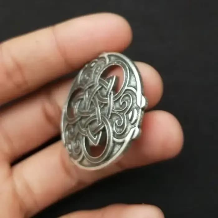 Broche de poitrine ronde à nœud celtique, Triangle de Pirate Viking, décoration de poitrine, accessoires de mode de Style nordique