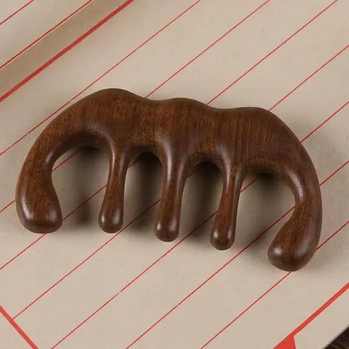 Peigne de massage en bois pour la tête