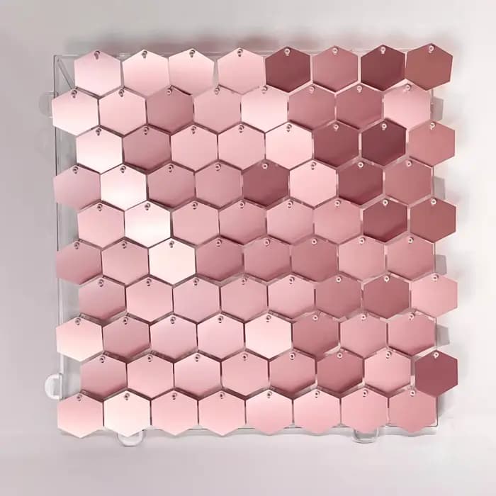 Paillettes hexagonales scintillantes pour anniversaire de bébé, arrière-plan de mariage, décoration en direct, miroir Turquoise scintillant, panneau mural de fête