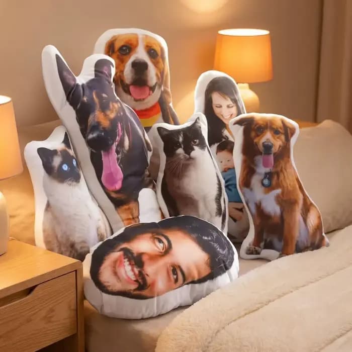 Coussin personnalisé avec photo d'animal