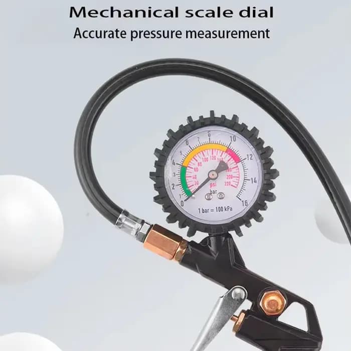 Manomètre de pression des pneus, pistolet de gonflage, compresseur d'air 220 PSI avec fonction de dégonflage, cadran mécanique pour voiture, moto, vélo