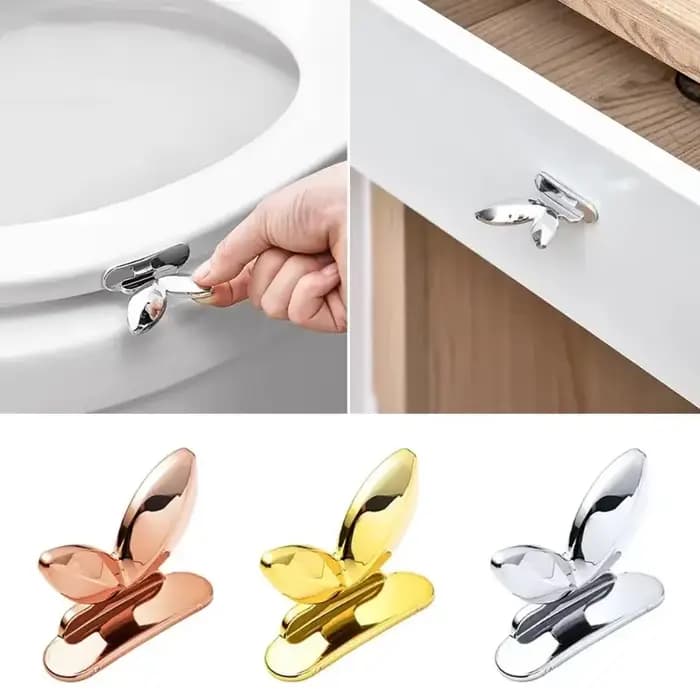 Dispositif de levage de couvercle de toilette, lève-couvercle de siège de toilette, poignée de couvercle de toilette, fournitures de salle de bains, 2 pièces ABS multifonctionnel pratique