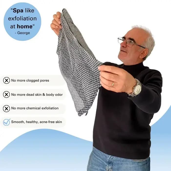 Serviette exfoliante, serviette de douche exfoliante