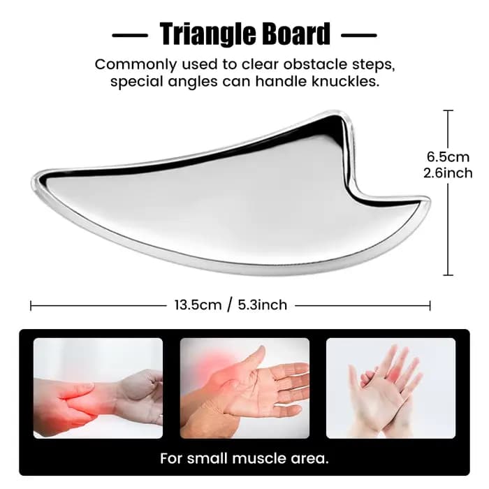 Outil de massage Gua Sha en acier inoxydable