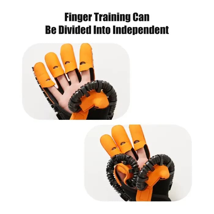 Gants de robot de rééducation pour la main gauche et droite – Aide confortable au mouvement des mains et des doigts pour un exercice doux et une formation en flexibilité