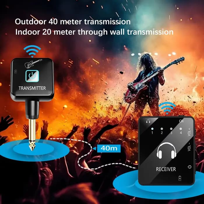 Système IEM, système de monitoring intra-auriculaire sans fil avec émetteur et récepteur cravate, récepteur cravate SUID, pour répétitions de groupe