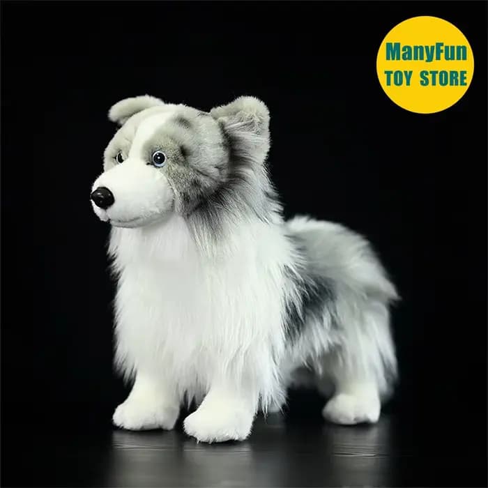 Merle Border Collie Peluche haute fidélité Merle Collie Peluche mouton chien Peluche réaliste animaux en Peluche Simulation poupée enfants