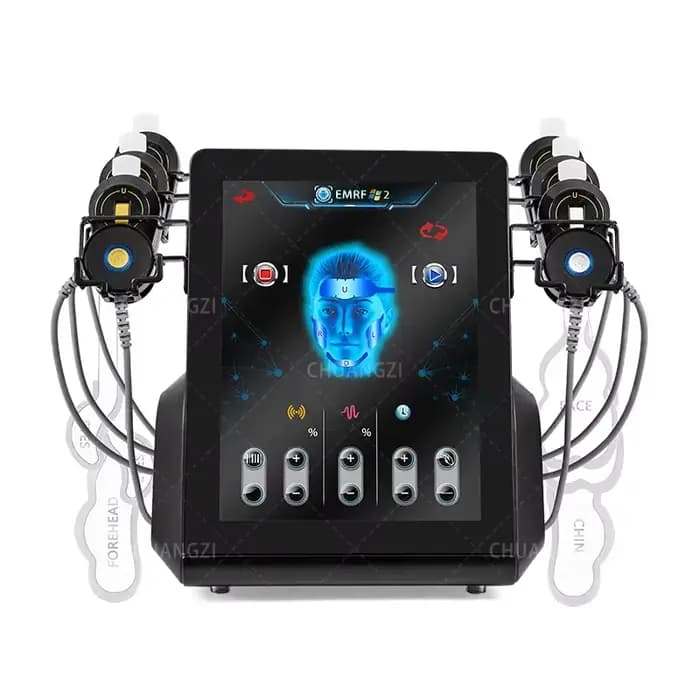 Appareil de lifting facial par électrostimulation EMS RF