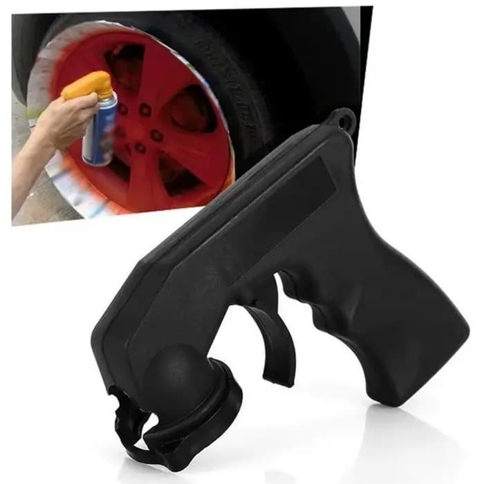 Pistolet à peinture en aérosol pour voiture, adaptateur de canette de peinture professionnelle, outil de poignée avec déclencheur de poignée complète pour l'entretien automobile, outils de polissage d