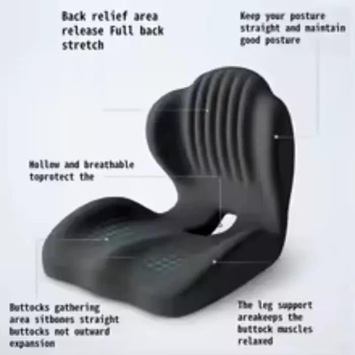 Coussin de soutien lombaire en mousse à mémoire de forme - Soulagement ergonomique de la douleur dorsale pour chaise de
