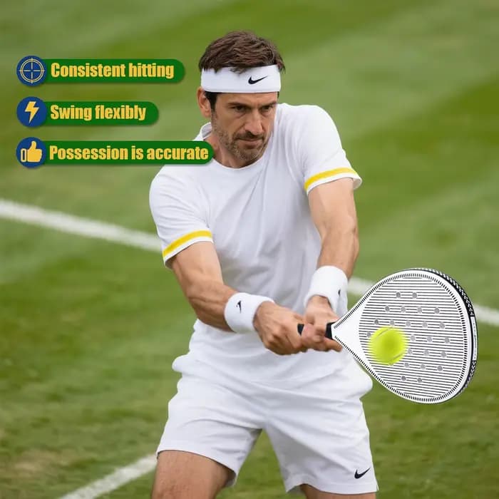 Raquette de tennis |   Raquette de padel, en fibre de carbone ultra légère, avec une forte élasticité et une bonne qualité