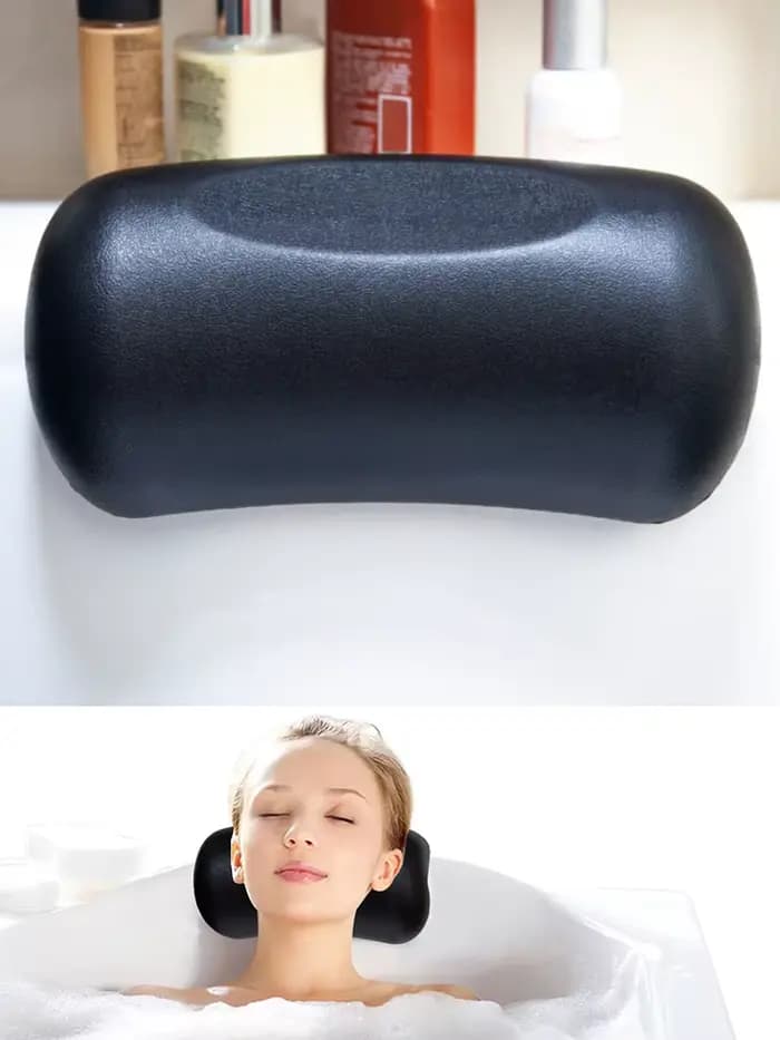 Oreiller de baignoire de luxe – Support doux pour le cou et le dos – Ventouses antidérapantes – Séchage rapide – Accessoires de bain spa