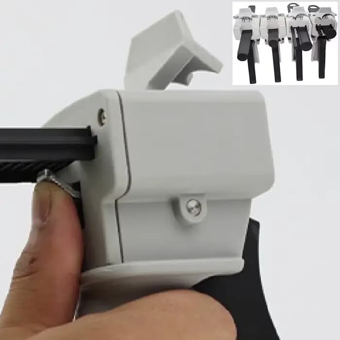 Pistolet à mastic manuel pour cartouches d'adhésif et d'époxy 1:1 10:1 1:10 50ml 75ml 30cc 55cc