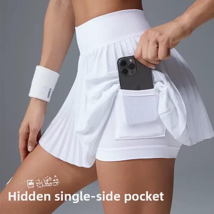 Ensemble de sport d'été respirant pour femme, jupe de tennis dos nu, tenue moulante pour la course en extérieur, en nylon et élasthanne