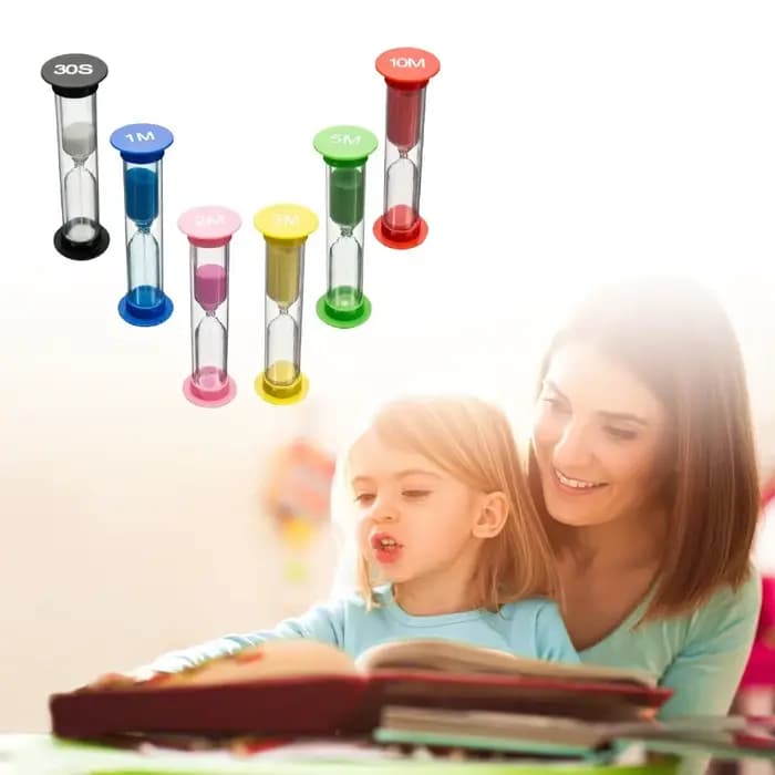 Table de sable 30 secondes/1 Minute/2 Minutes/3 Minutes/5 Minutes/10 Minutes minuterie de sable en plastique minuterie de temps enfants sablier horloge outils
