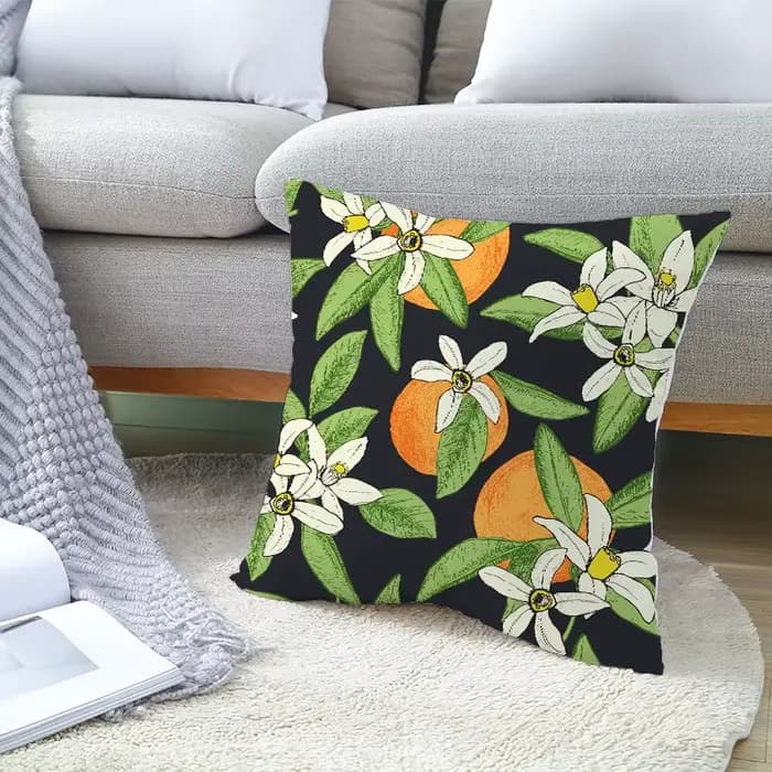Housse de coussin fruits d'été, citron, Orange, fraise, pastèque, oreiller décoratif pour canapé, décoration de maison