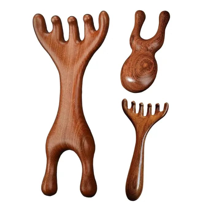 Masseur de cuir chevelu en bois de santal