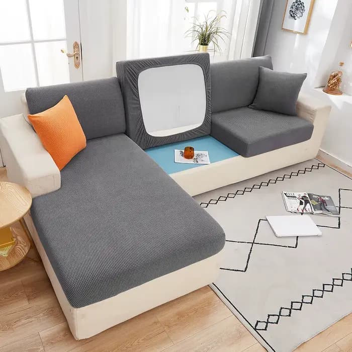 Housse de coussin de siège de canapé en Jacquard extensible pour protection de meubles de salon housse de protection sectionnelle de fauteuil lavable Anti-salissure