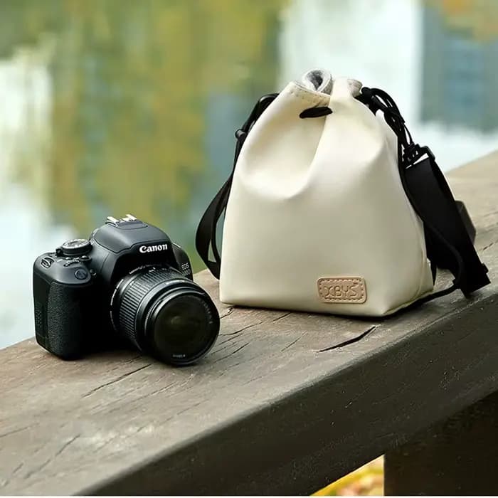 Pochette d'épaule légère pour appareil photo, sac de rangement pour appareil photo DSLR avec cordon de serrage, sac intérieur pour appareil photo Fuji Canon