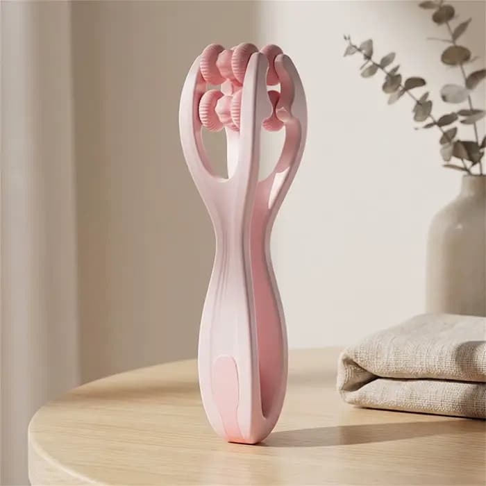 Masseur de doigts portable avec double rouleau ergonomique pour soulager la douleur des mains