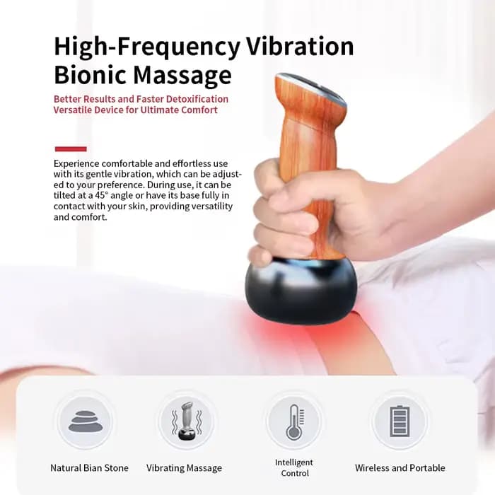 NOUVEAU Masseur Électrique en Pierre de Bian