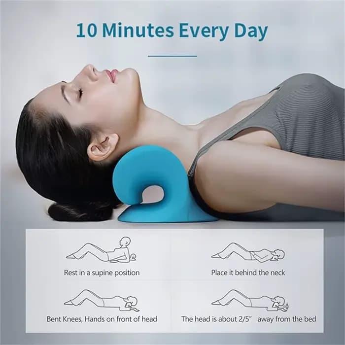 Oreiller relaxant pour le cou et les épaules en forme de C