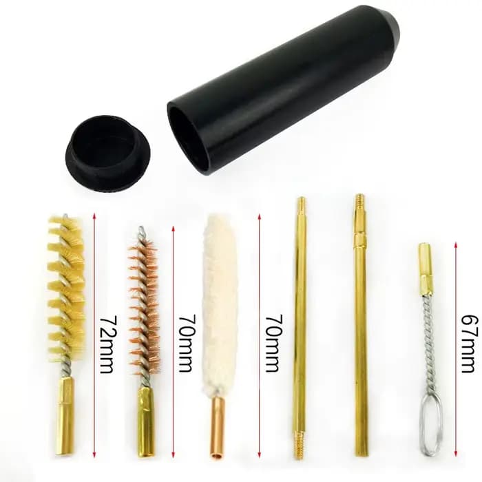 Kit de nettoyage de pistolet noir, 7 pièces, 9 mm, tige de pistolet à main, brosse, outils de nettoyage de pistolet 22/45/357/9mm
