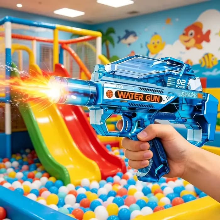Pistolet à eau électrique automatique à tir continu longue portée pour les combats aquatiques estivaux et le plaisir au bord de la piscine