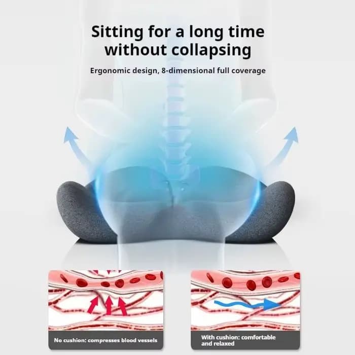 Coussin de soulagement de la pression du coccyx assis au bureau