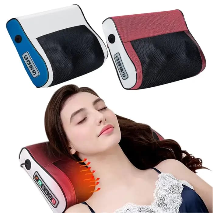 4 touches intelligent cervical cou épaule électrique taille dos Shiatsu Massage oreiller chauffé siège de voiture