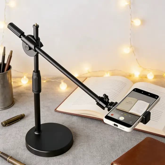 Trépied aérien de Table, support de prise de vue sur Table, trépieds avec support pour téléphone portable, bras de flèche pour photographie de Smartphones, vlogging