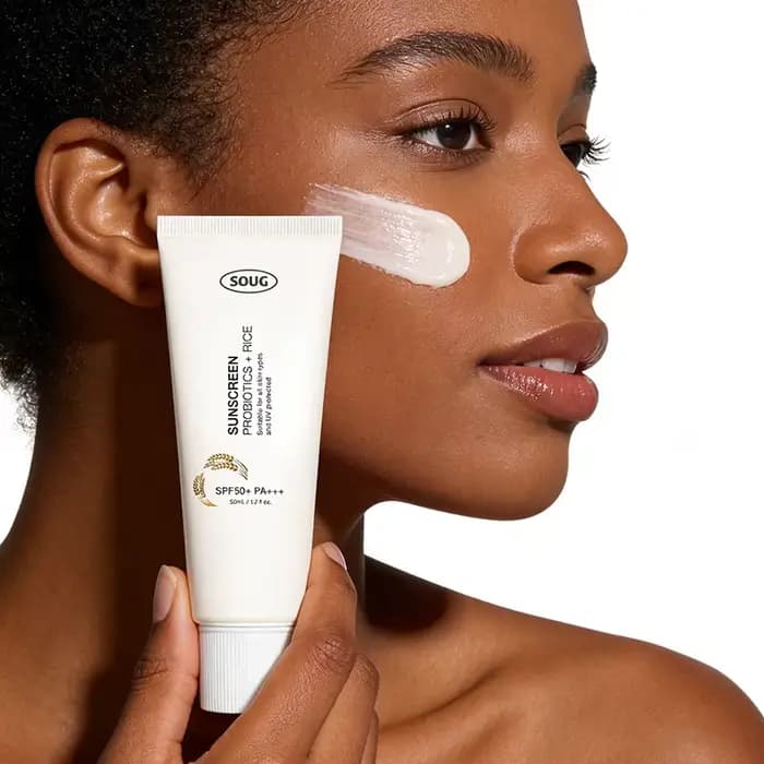 Crème solaire coréenne aux probiotiques de riz SPF50+ Rafraîchissante, hydratante et non grasse Protection UV haute efficacité Soin de la peau coréen