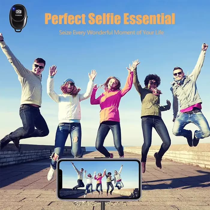 Déclencheur de selfie sans fil, télécommande pour appareil photo, accessoire pour selfie pour téléphones Android et IOS, pour photos et vidéos