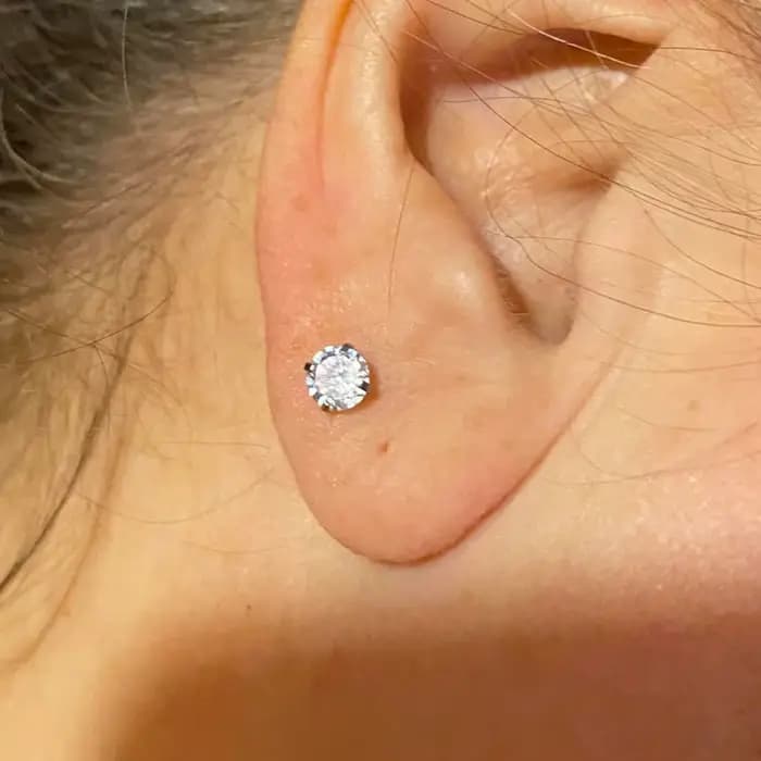 Kit de pistolet de perçage d'oreille jetable, 8 pièces, boucles d'oreilles auto-perçage à la maison, Kits de perçage de pistolet avec clous de boucles d'oreilles, petite boule CZ