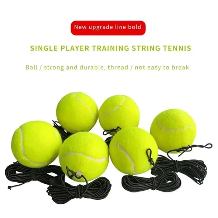 3W1/2/5 pièces Corde de base de tennis, Équipement d'entraînement de tennis, Rebondeur autodidacte, Équipement de sparring de tennis, Rebond élevé, Durable