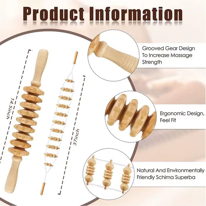 Outils de massage thérapeutique en bois