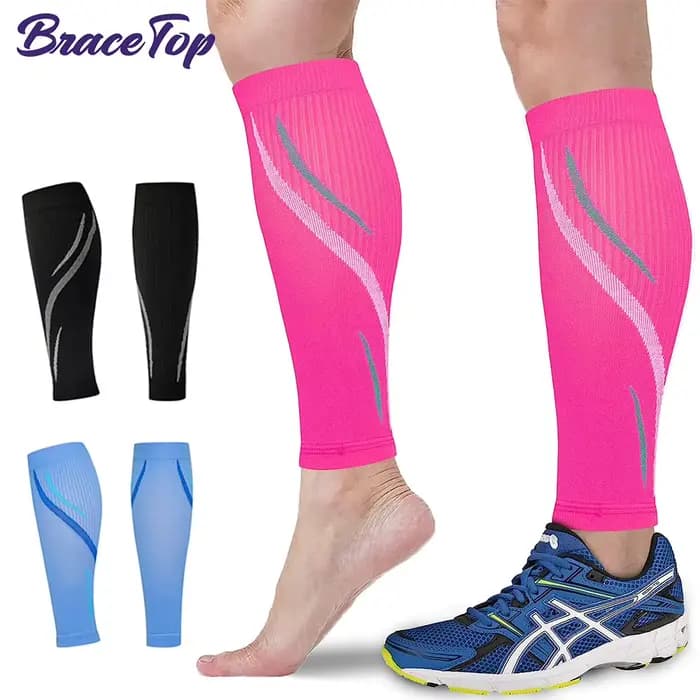 1 paire de manchons de Compression de mollet pour hommes et femmes (20-30 MmHg)