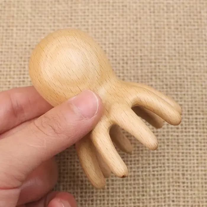 Peigne de Massage poulpe en bois de santal