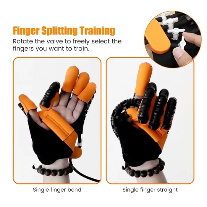Dispositif de gants de Robot de rééducation de Massage de main gauche droite amélioré pour l'entraîneur de doigt de
